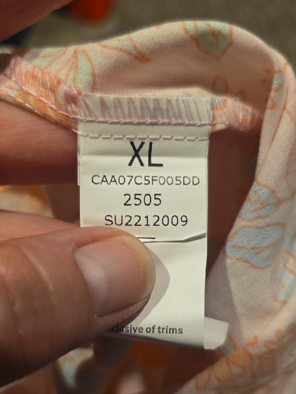 NWT Cupshe Floral Elastic-Waist Shorts - Pink/Orange Size XL Inseam 3 In - Picture 5 of 6